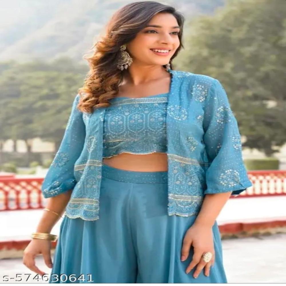 RAKSHABANDHAN SPECIAL INDO WESTERN & 3PC, KURTI+PANT+DUPTTA COLLECTION