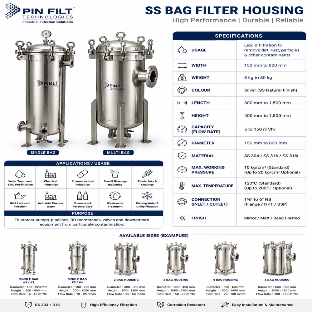 SS BAG FILTER HOUSING