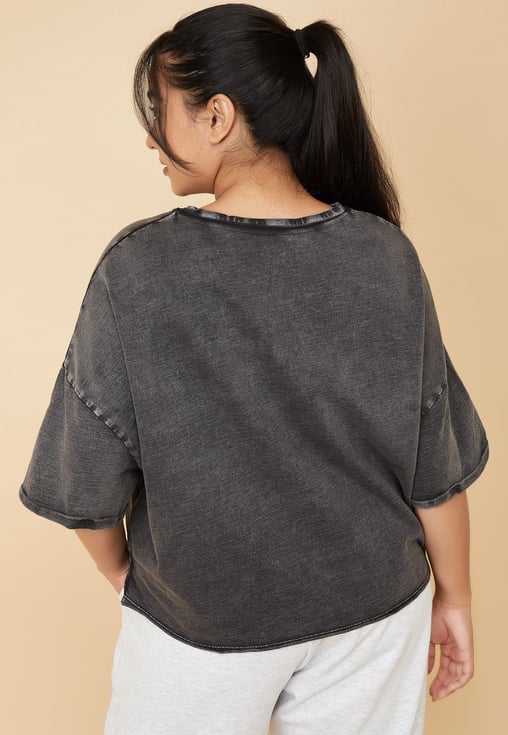 W13672 Ladies Acid Wash T-shirts