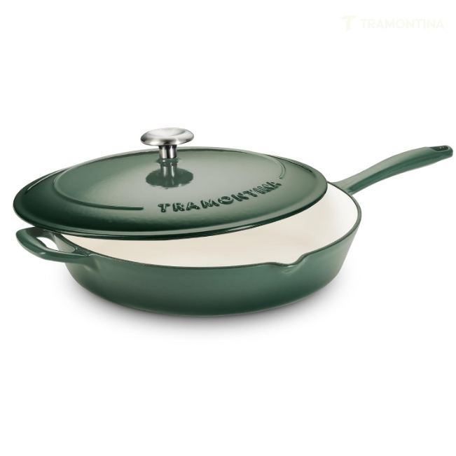 TRAMONTINA BESTOW COVERED SKILLET 25 CM CG CACTUS GREEN