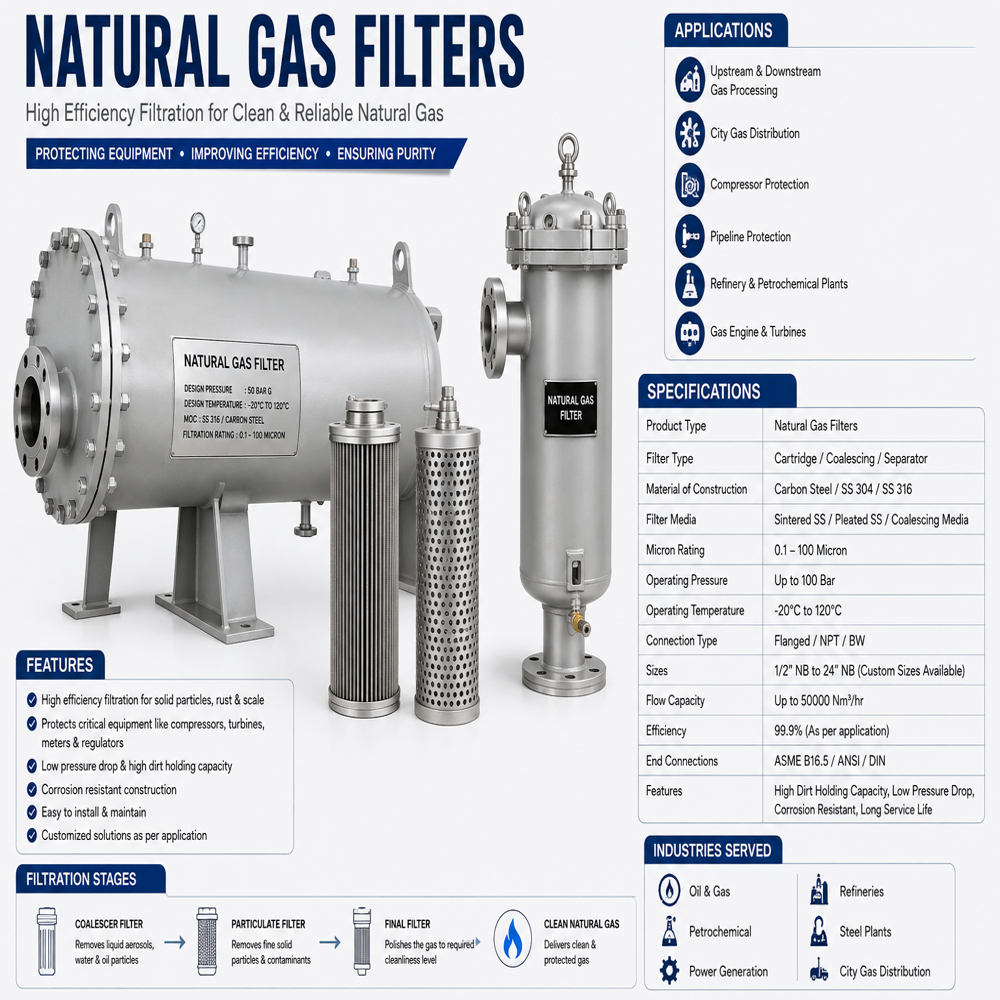 Natural Gas Filters - Color: Blue