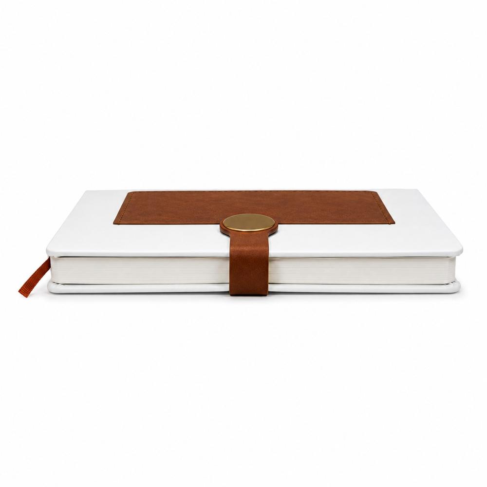A5 White Round Lock - Binding: Sewing Binding
