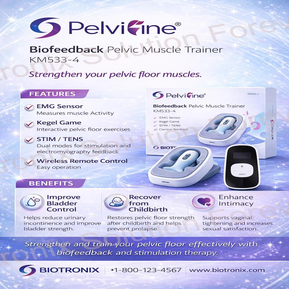 Premium KM-533 Pelvic Muscle Trainer with Wireless Biofeedback Technology