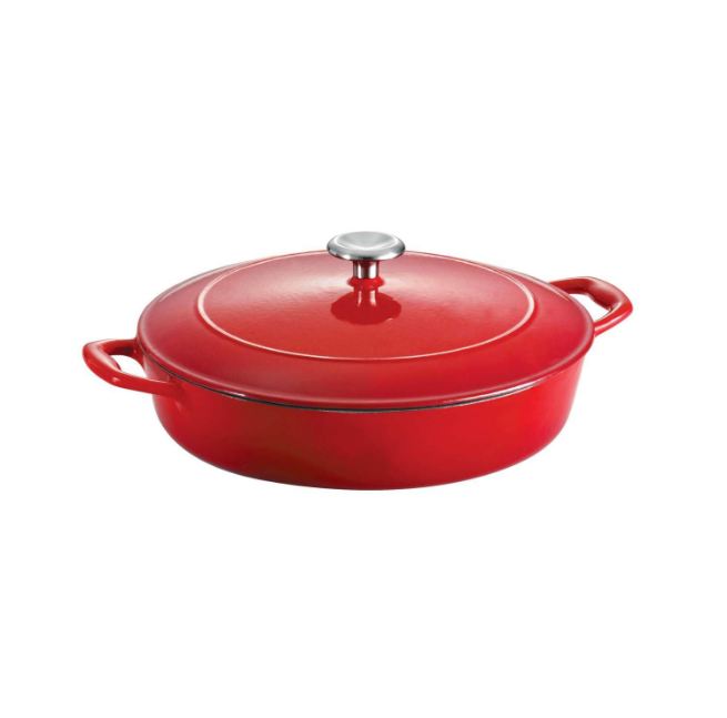 TRAMONTINA BESTOW BRAISER ROUND RED COLOUR