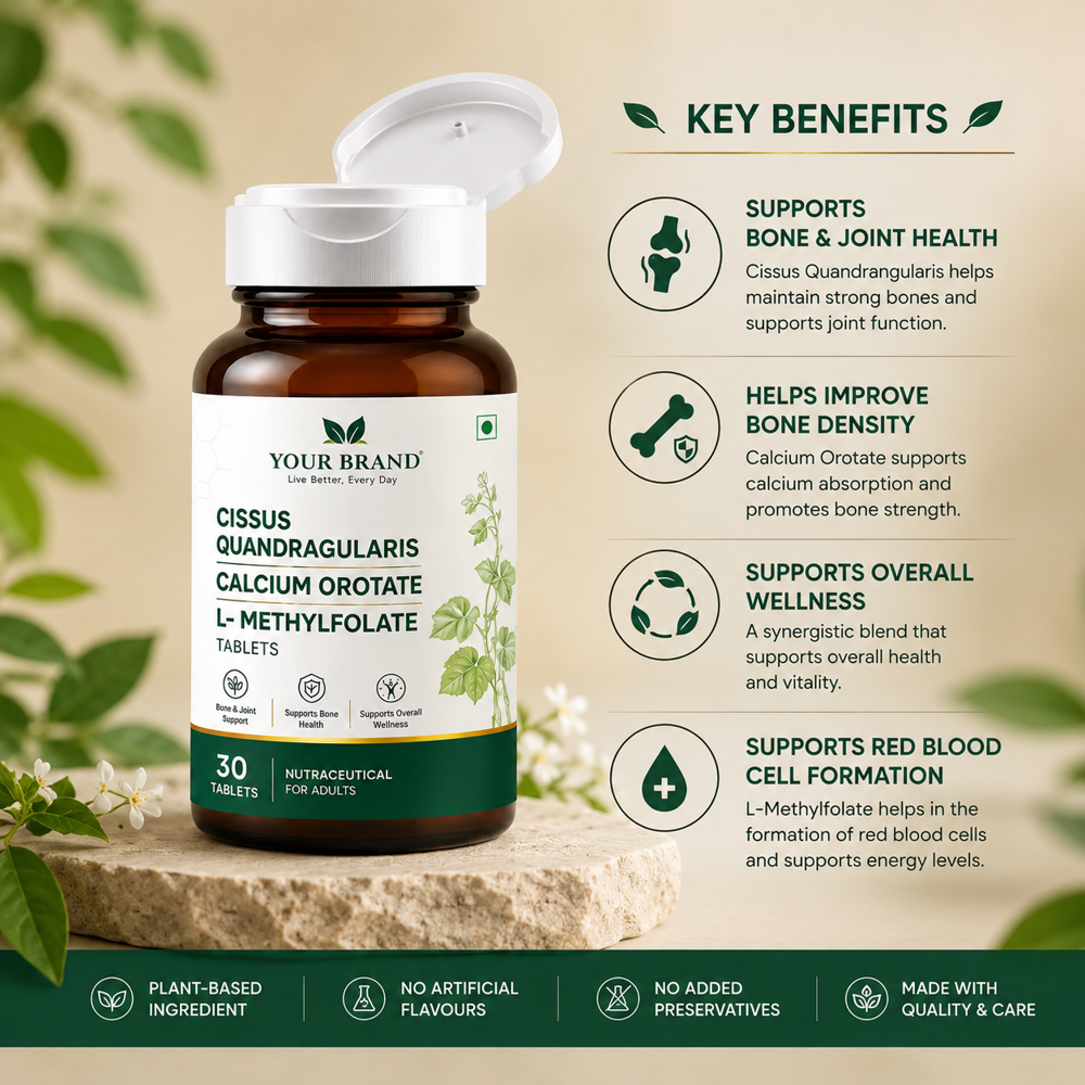 Cissus Quandragularis Calcium Orotate L- Methylfolate Tablets