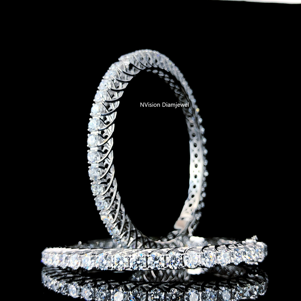 Criss Cross Semi Pacheli LabGrown Diamond Bangles