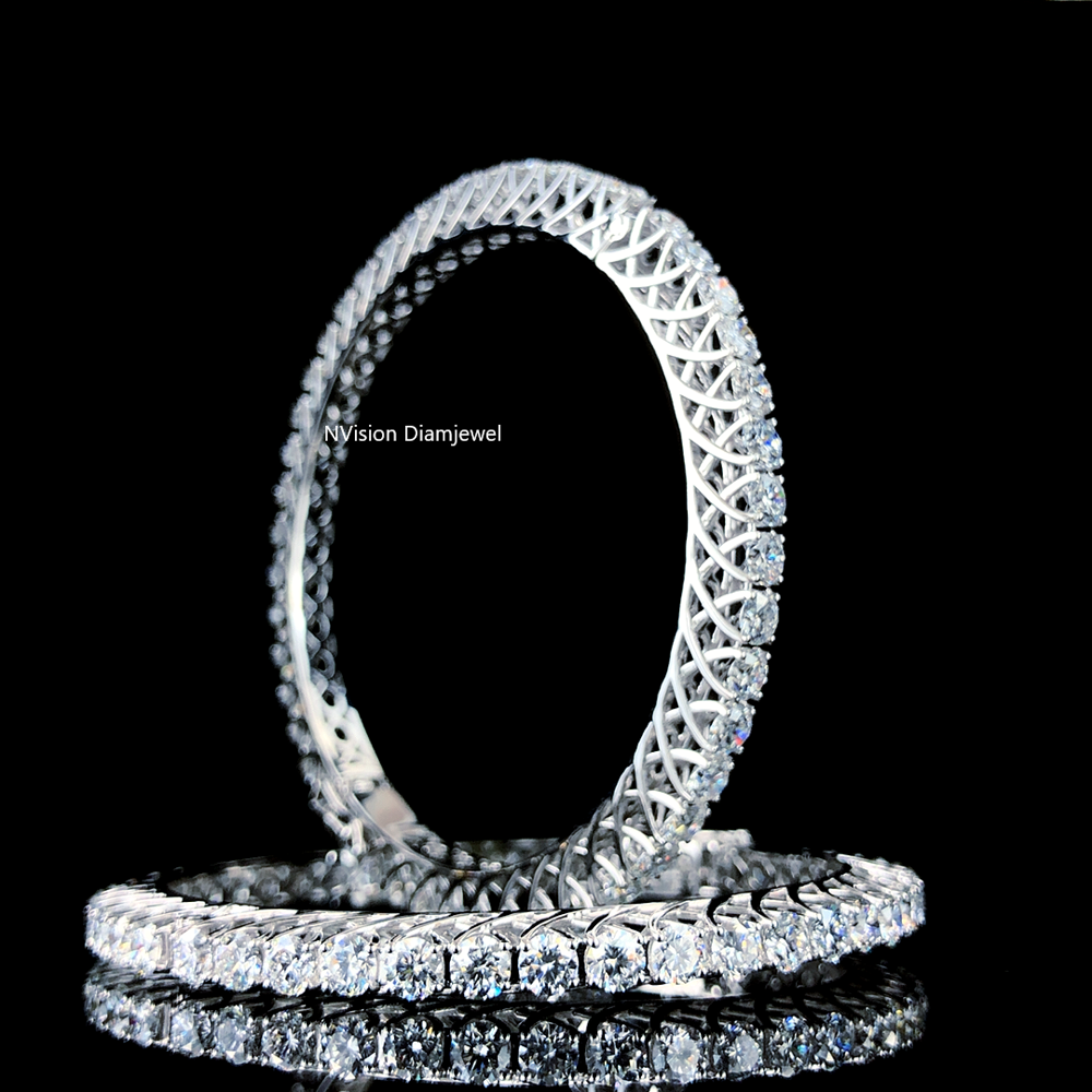 Criss Cross Semi Pacheli LabGrown Diamond Bangles