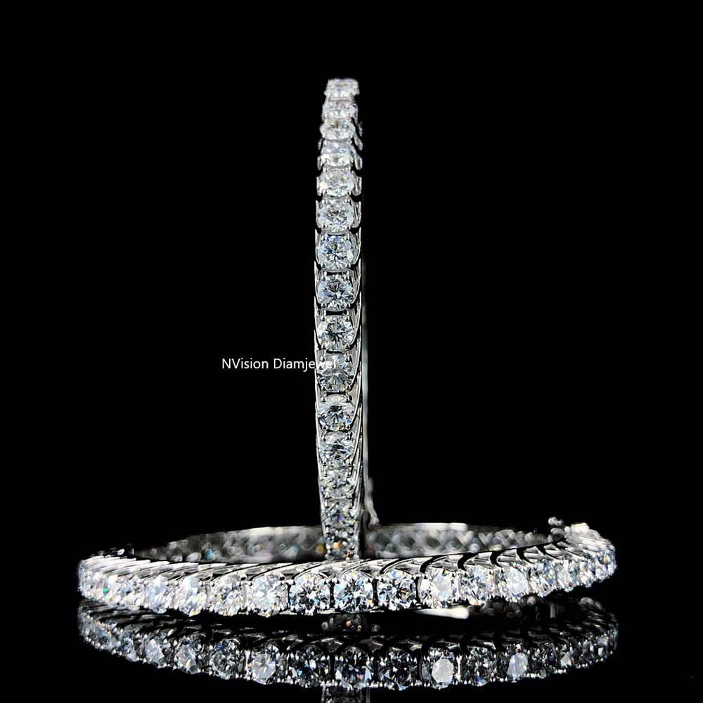 Criss Cross Semi Pacheli LabGrown Diamond Bangles