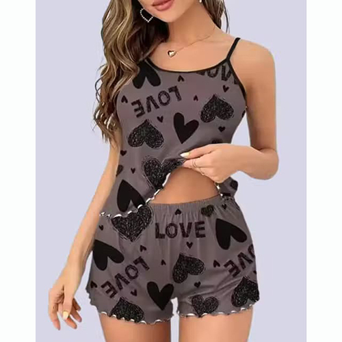 Love Top Shorts Set