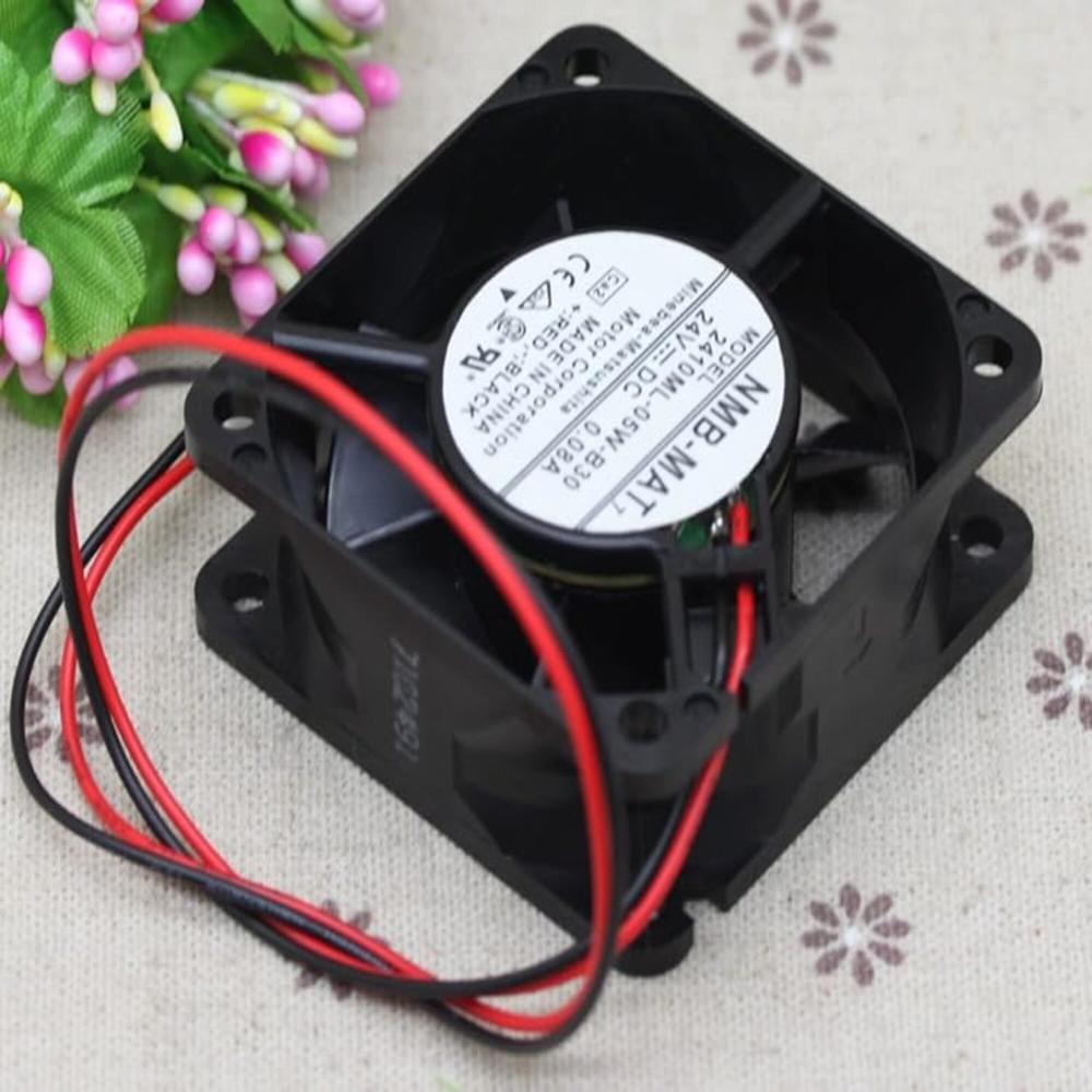 NMB-MAT 2410ML-05W-B30 24V DC 0.08A 6025mm Ball Bearing Industrial Axial Cooling Fan