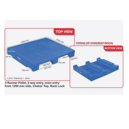 Supreme 1000 x 1200 x 150 Roto Moulded Pallet