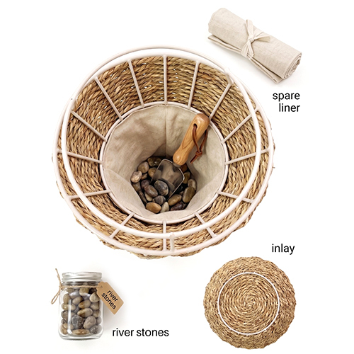 Jute And Metal Bucket