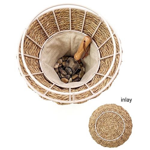 Jute And Metal Bucket
