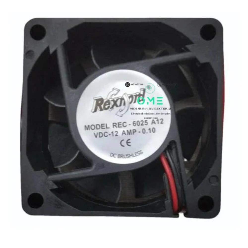 REXNORD REC-6025 A12 12V DC 0.10A 6025mm Ball Bearing Industrial Axial Cooling Fan
