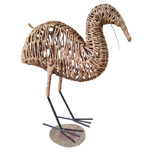 Jute And Metal Bird