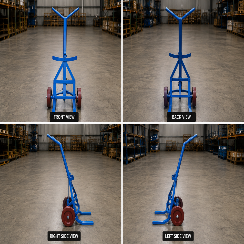 Mild Steel Drum Trolley - Belt Type: N/A