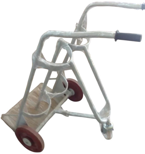 MS Double Gas Cylinder Trolley