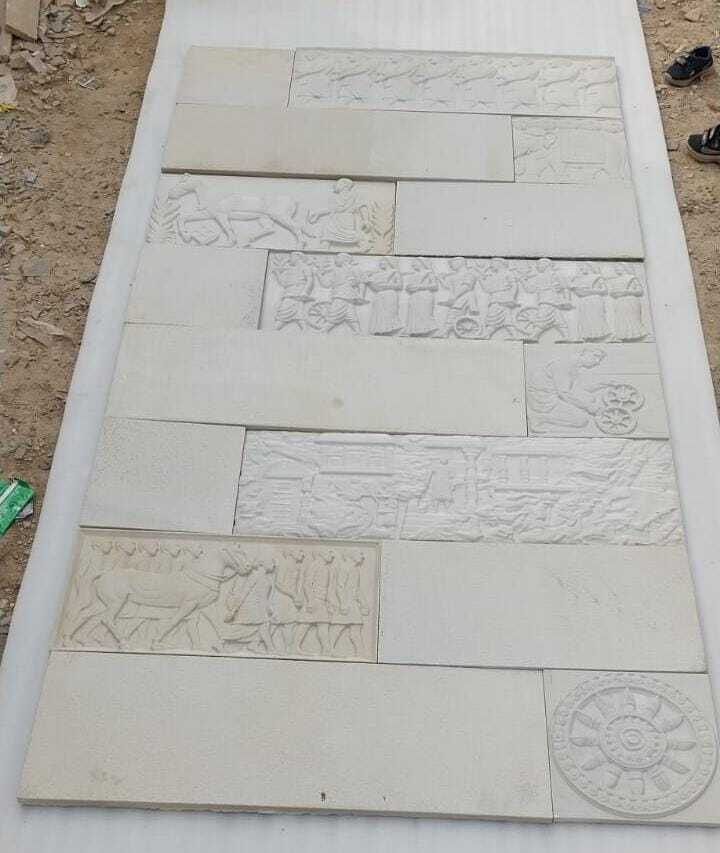 Cnc Mural Mix Natural Stone Wall Cladding