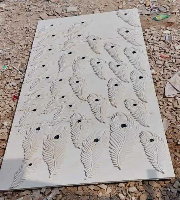 Peockok Wings Stone Mural