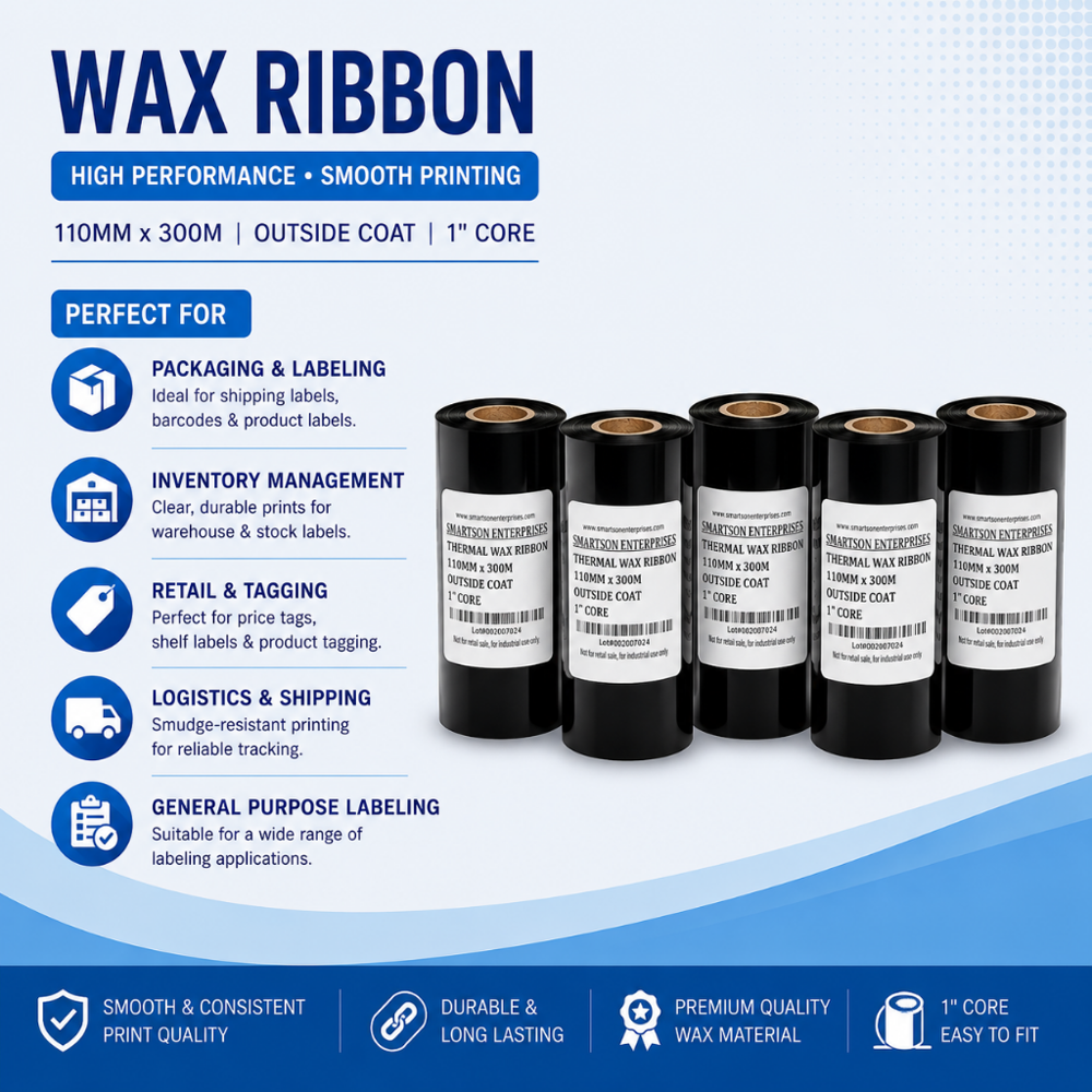 Premium Wax Ribbon | Thermal Transfer Barcode Ribbon
