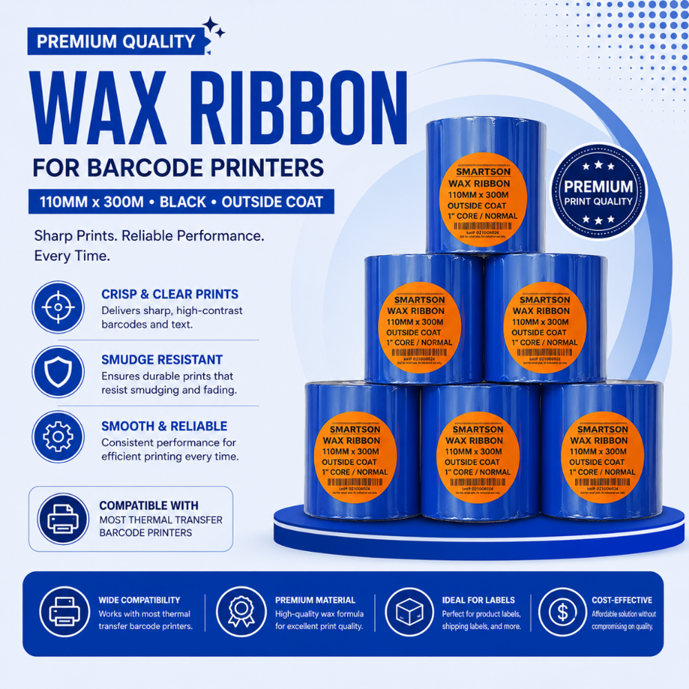 Premium Wax Ribbon | Thermal Transfer Barcode Ribbon