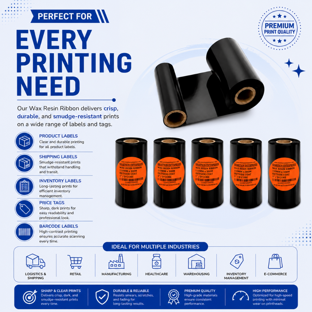 Premium Wax Ribbon | Thermal Transfer Barcode Ribbon