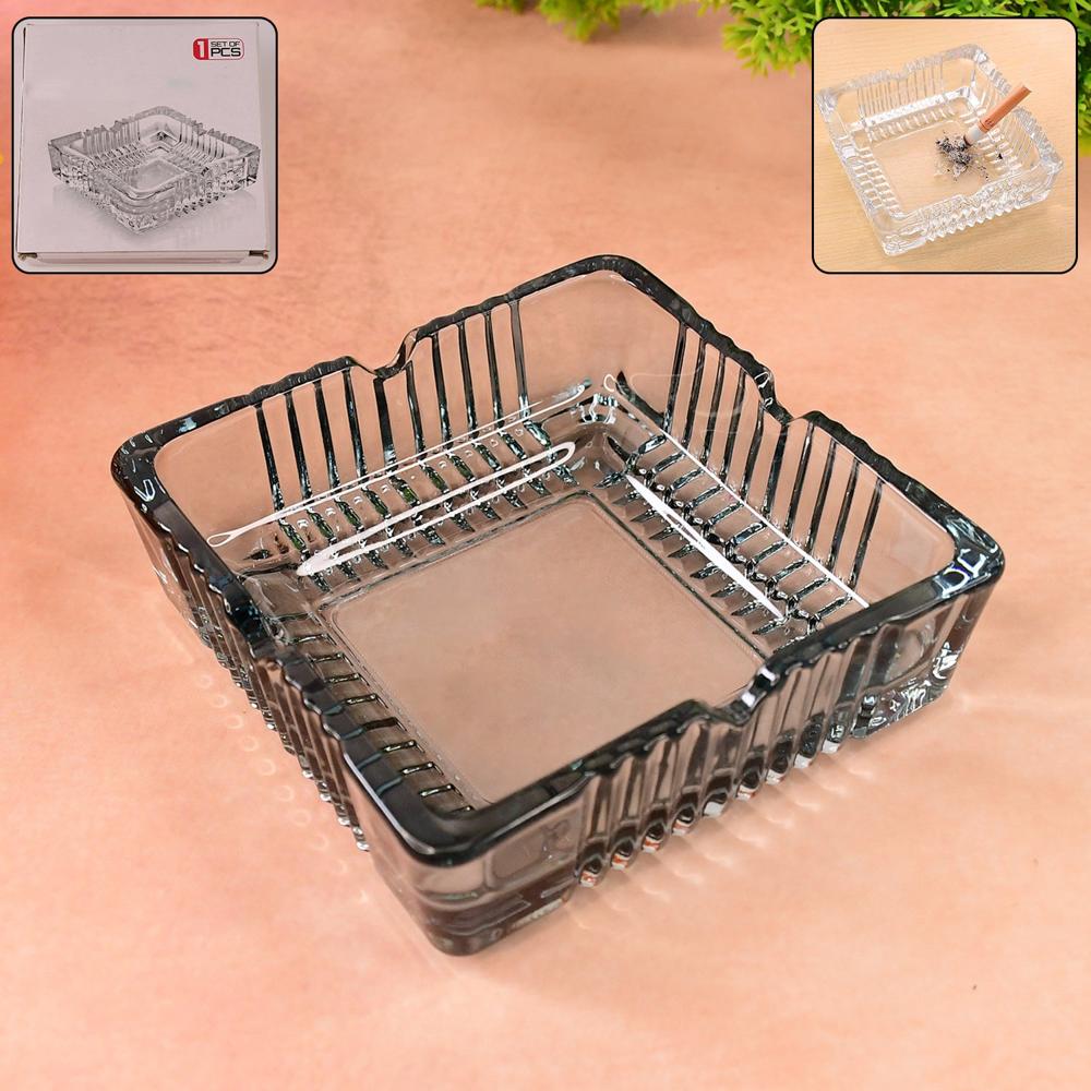 Square Glass Misti Crystal Quality Ashtray - Application: As Per Product Requirement