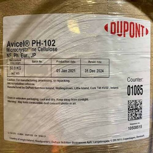Avicel Ph 102 - Cas No: 7664-93-9