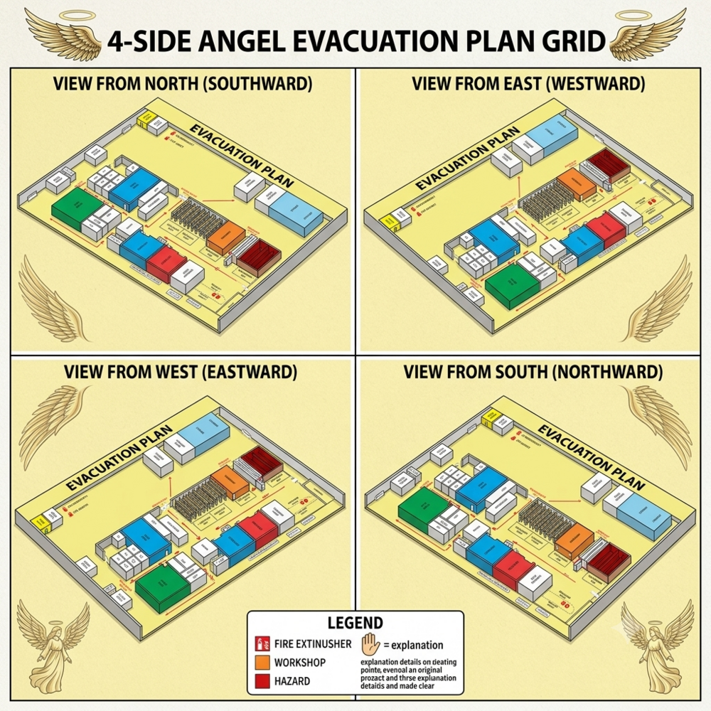 Multicolor Evacuation Plan - Feature: Waterproof