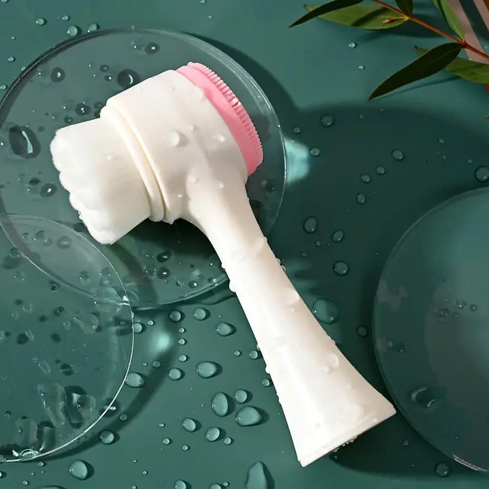 2 In 1 Facial Brush Cleansing Face Scrubber For Sensitive Delicate Dry Skin (1 Pc) - Age Group: As Per Product Requirement