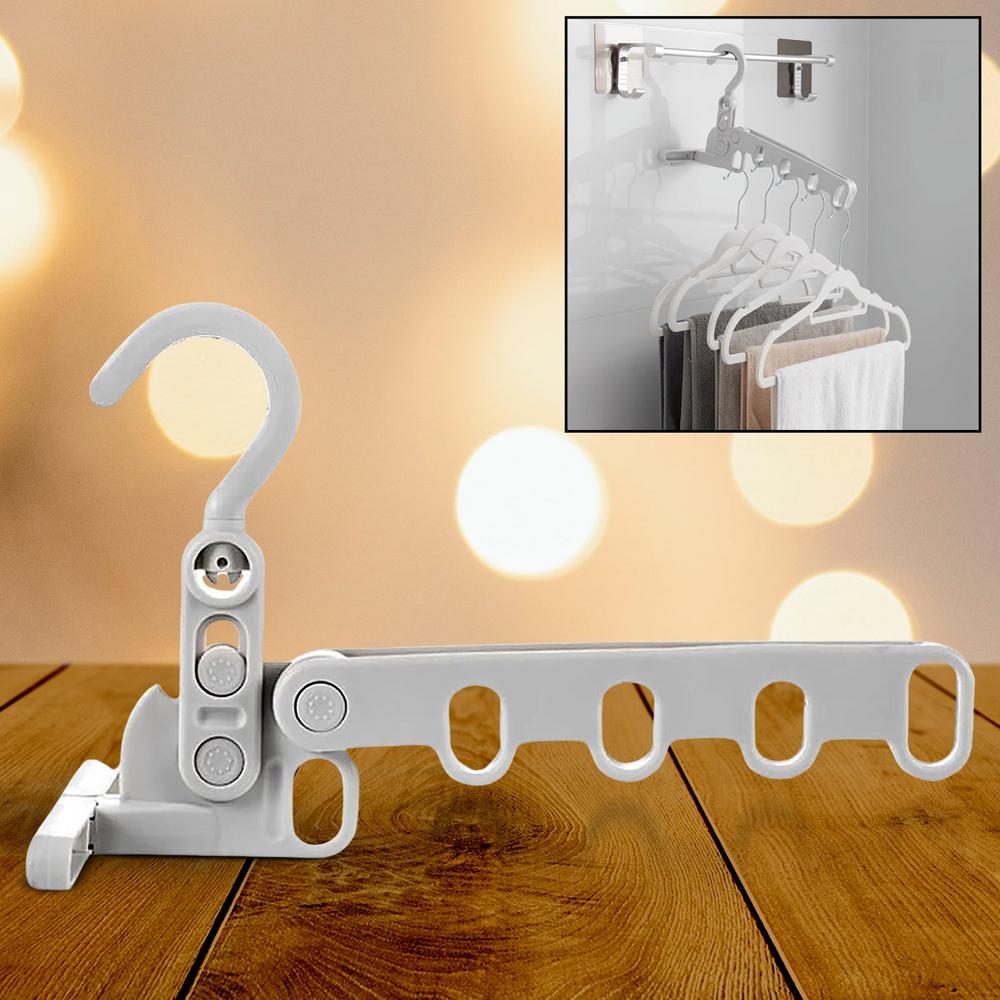 5-Hole Foldable Clothes Hanger Robust Space-Saving Travel Rack - Application: As Per Product Requirement