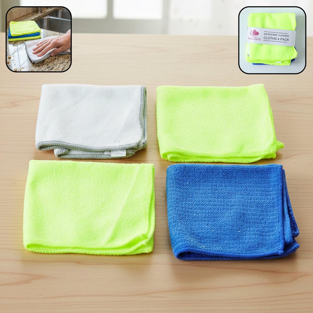 Multipurpose Microfiber Dust Cleaning Cloth (4 Pc Set) - Application: As Per Product Requirement