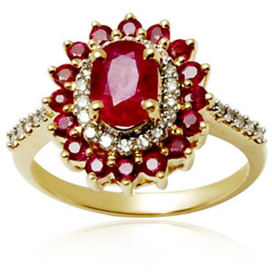 Wedding Red Ruby And Diamond Engagement, Designer Rings For Women, Gold Jewelry Gemstone For Wholesale