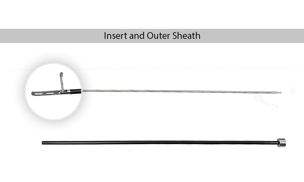 Crocie-Olmi Grasping Forceps 5mm, 36cm with Rachet Handle