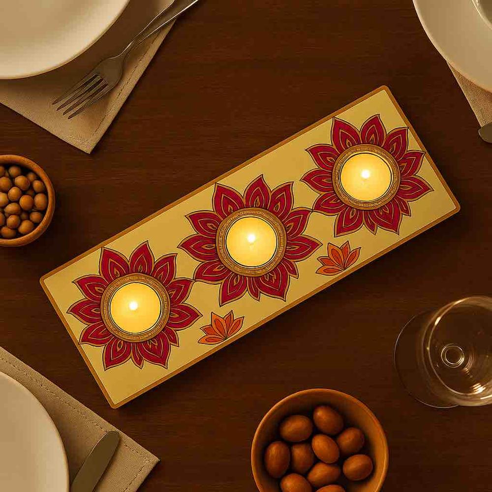 Pack of 2 rangoli plates 