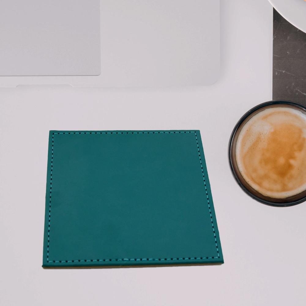 Square Leather Tea Coaster Set Durable Dining & Coffee Table Decor (4 Pc) - Application: As Per Product Requirement