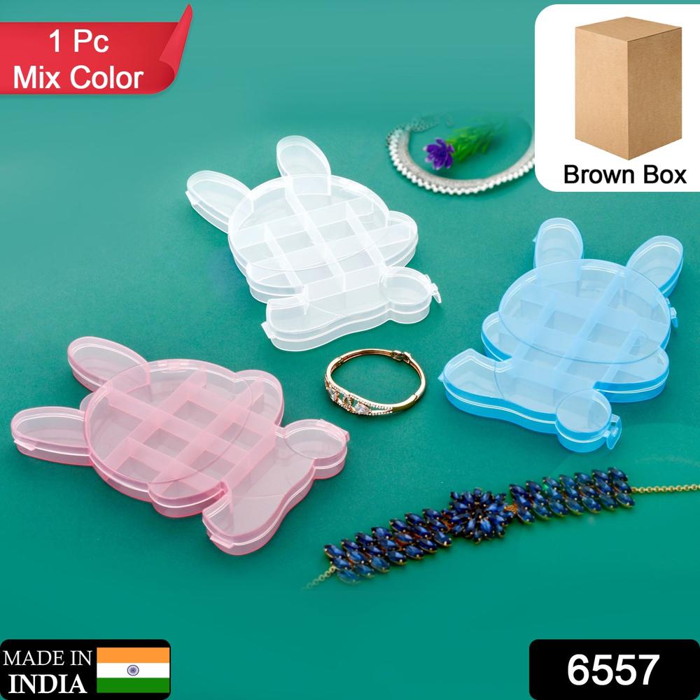 Transparent Cartoon Bear Plastic Storage Box Jewelry Organizer Holder 1 Pc - Age Group: As Per Product Requirement