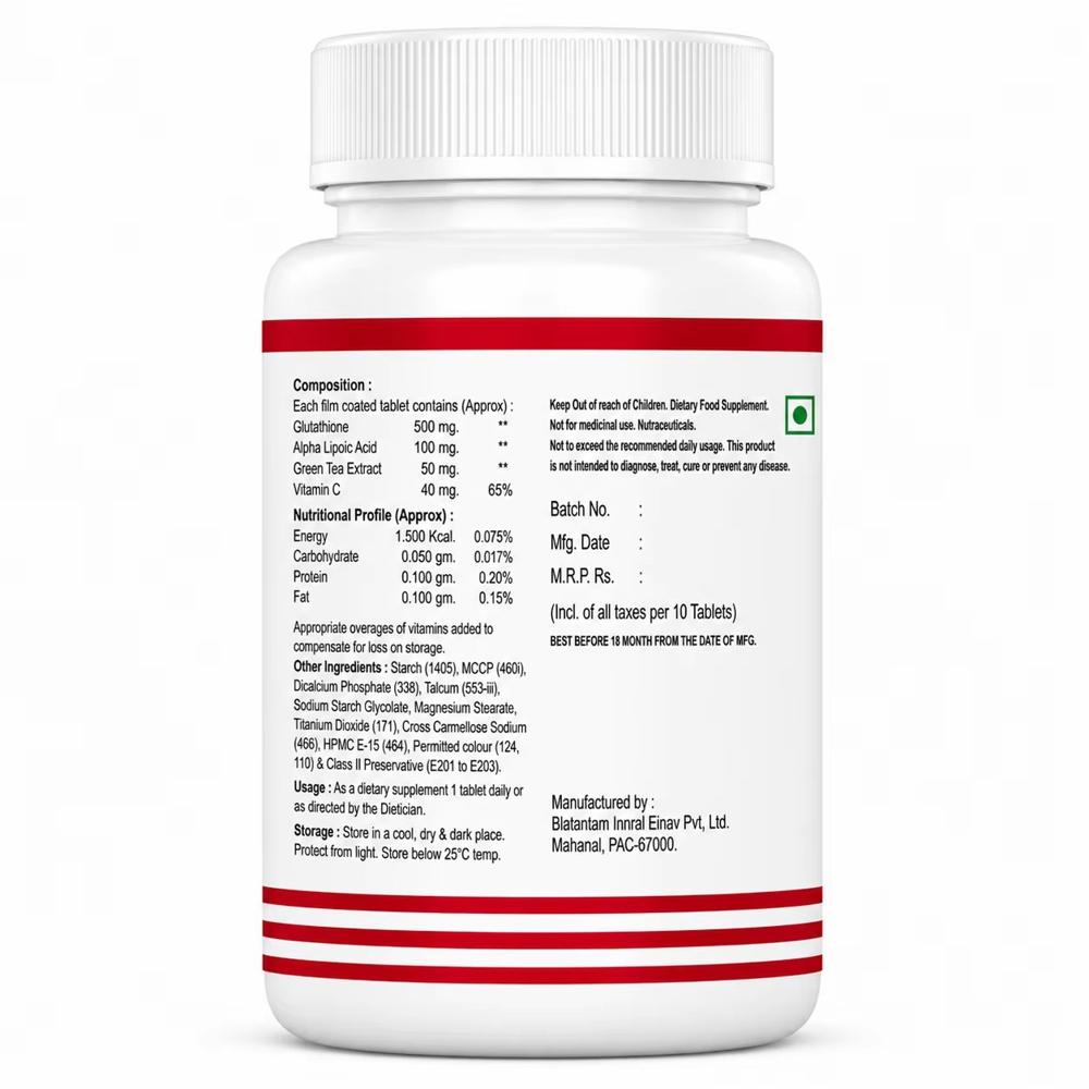 Glutathione, Alpha Lipoic Acid & Vitamin C Tablets