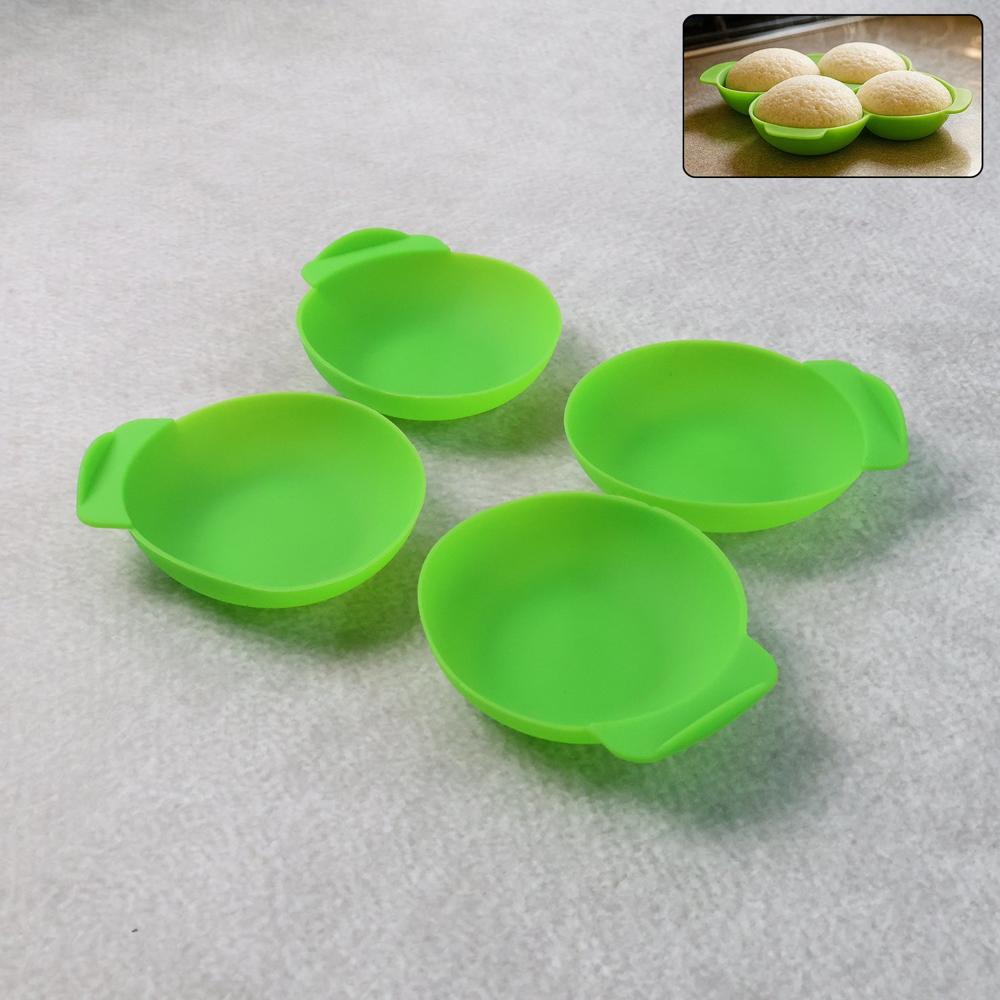 Idli Maker Cups Food-Grade Silicone Non-Stick Idli/ Dhokla/ Egg Poacher (4 Pcs) - Application: As Per Product Requirement