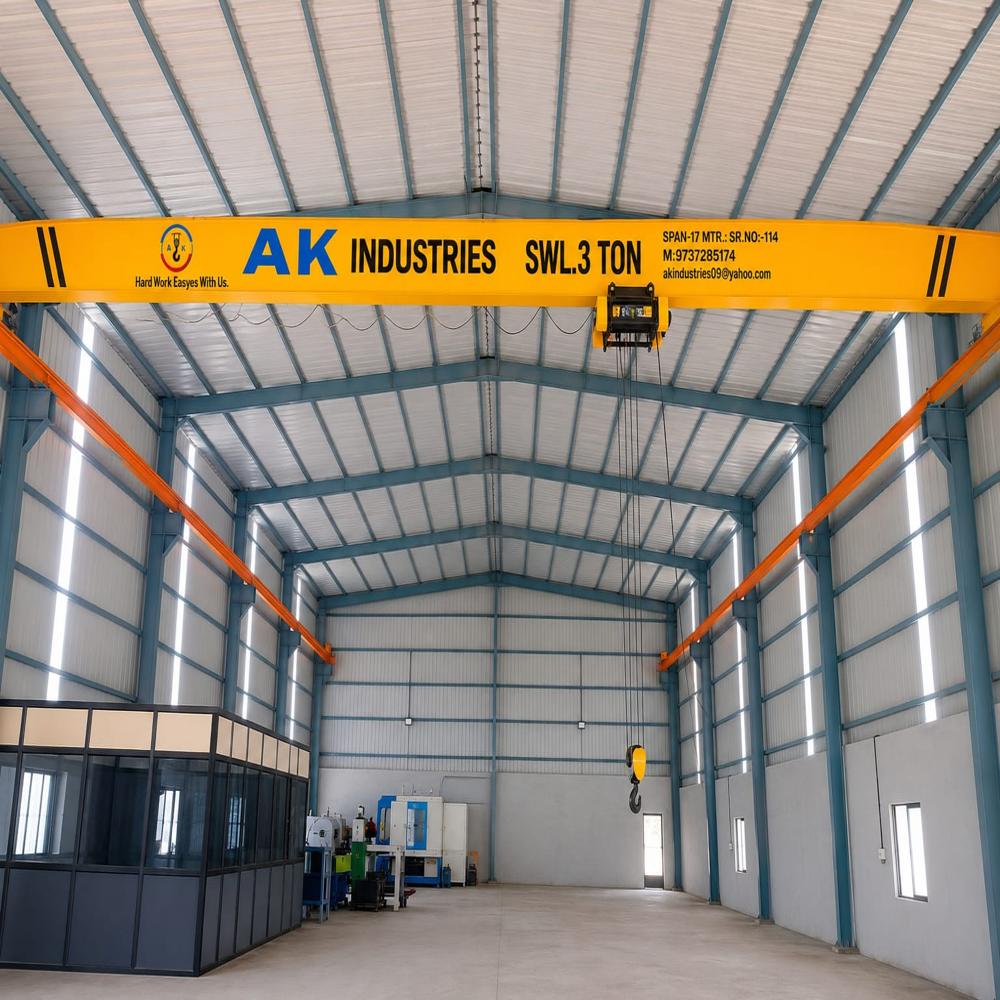 Single Girder Eot Cranes - Color: Yellow Blue