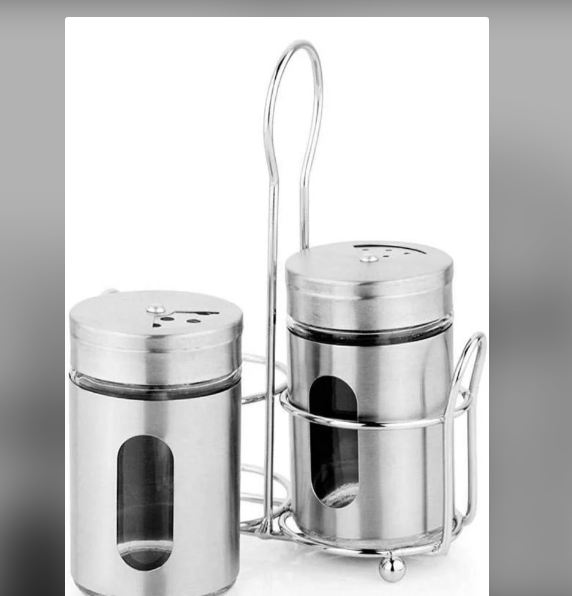 MOSAIC SALT & PEPPER SHAKER WITH STAND HANA