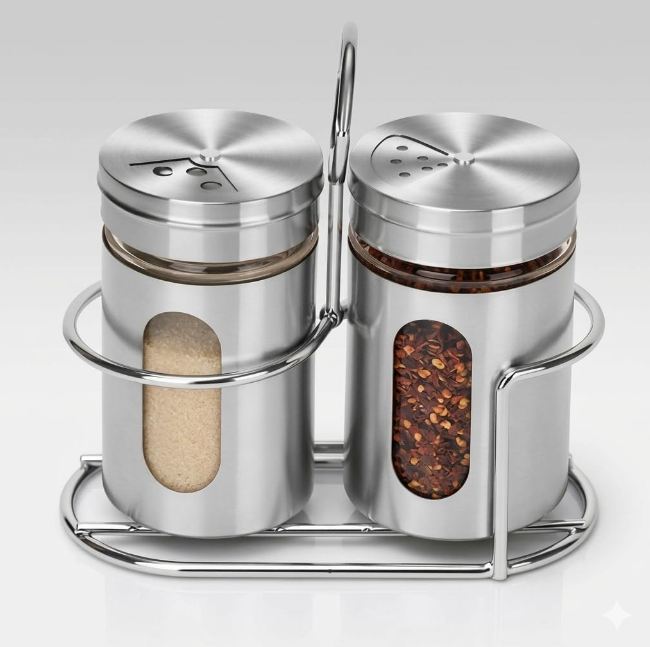 MOSAIC SALT & PEPPER SHAKER WITH STAND HANA