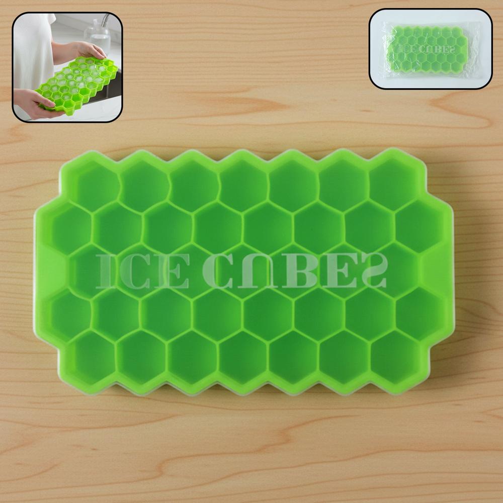 Premium Honeycomb Silicone Ice Cube Tray With Lid (1 Pc) - Application: As Per Product Requirement