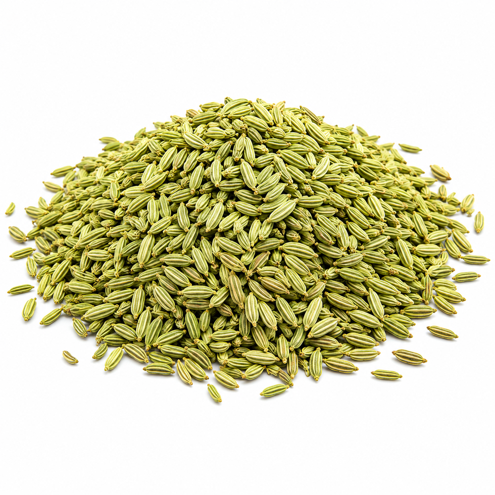 Small Fennel Seeds (Saunf) - Color: Bright Green To Light Green With A Natural Glossy Appearance