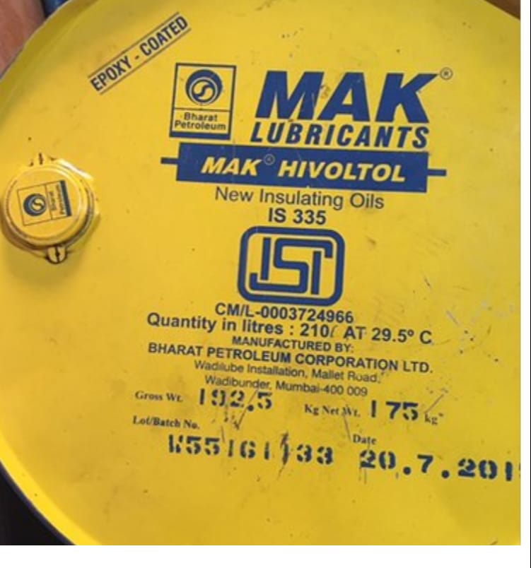 Mak Hivoltol Transformer Oil - Ash %: Nil / <0.01%
