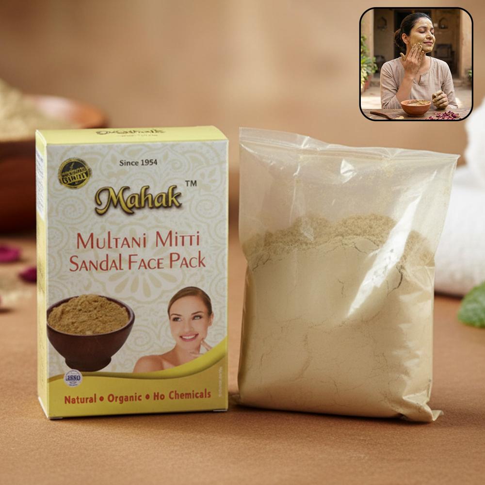 Herbal Multani Mitti And Sandal Face Pack 80 Gm - Age Group: As Per Product Requirement