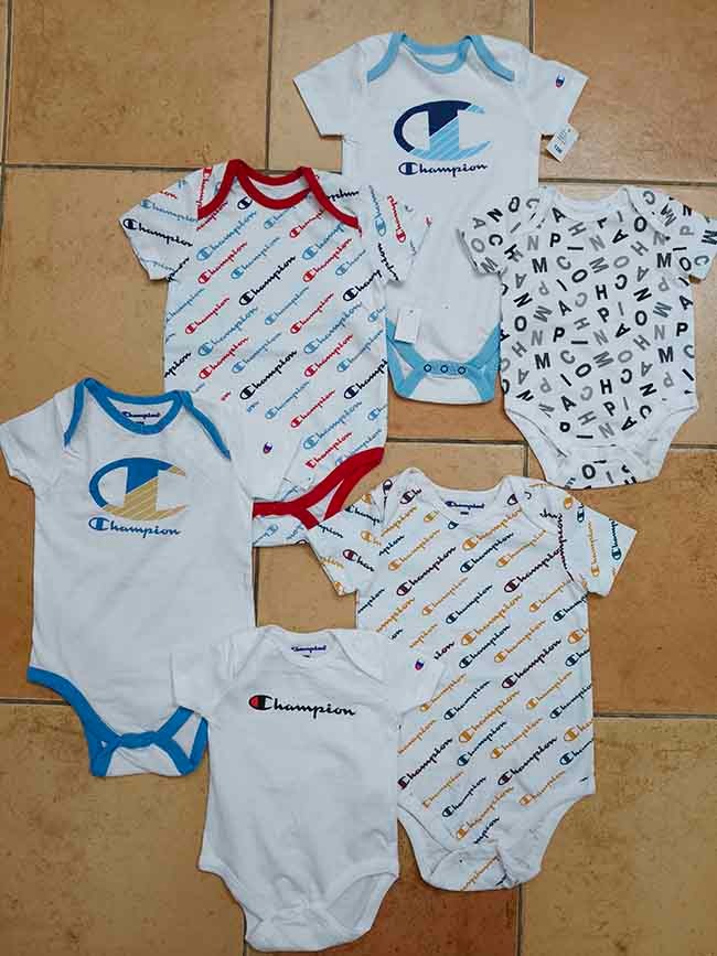 A31346 | Champion Baby Bodysuits Assorted
