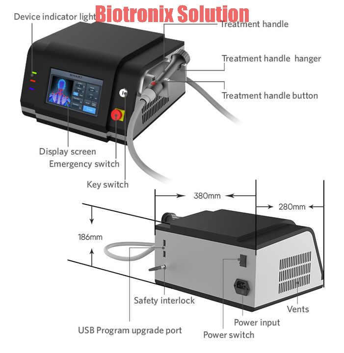 Black High Power Laser Therapy Equipment for Rehabilitation Centers