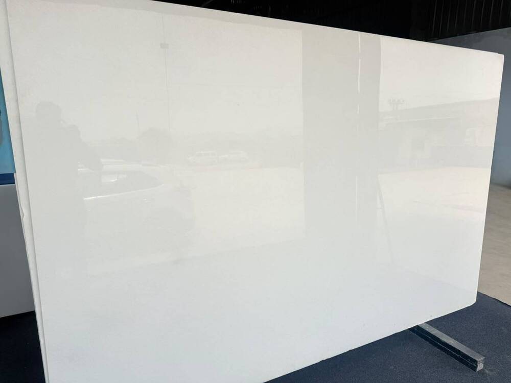 Fine Crystal Plain White Marble Slab