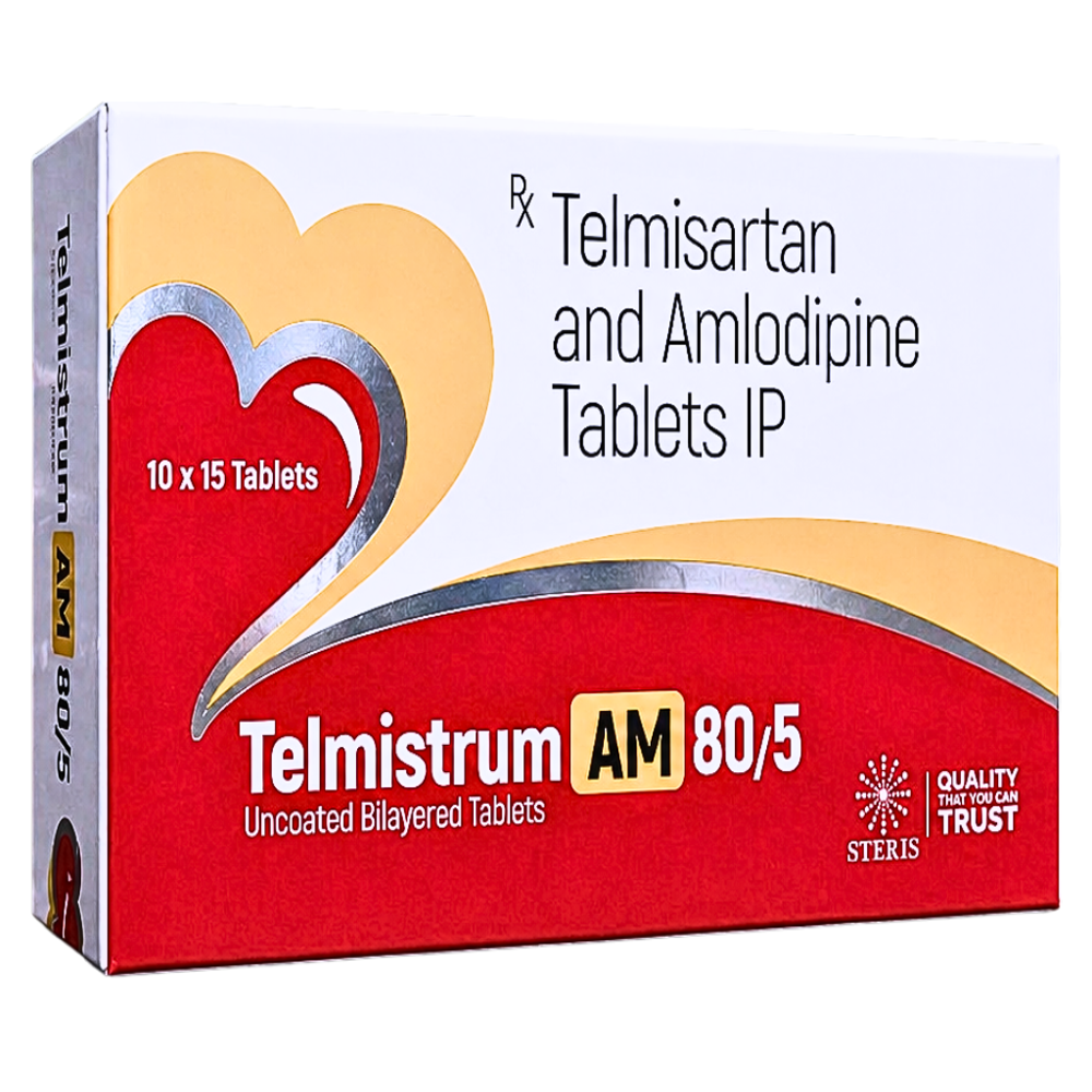 Telmisartan 80 Mg And Amlodipine 5 Mg Tablets - Brand Name: Telmistrum Am 80/5